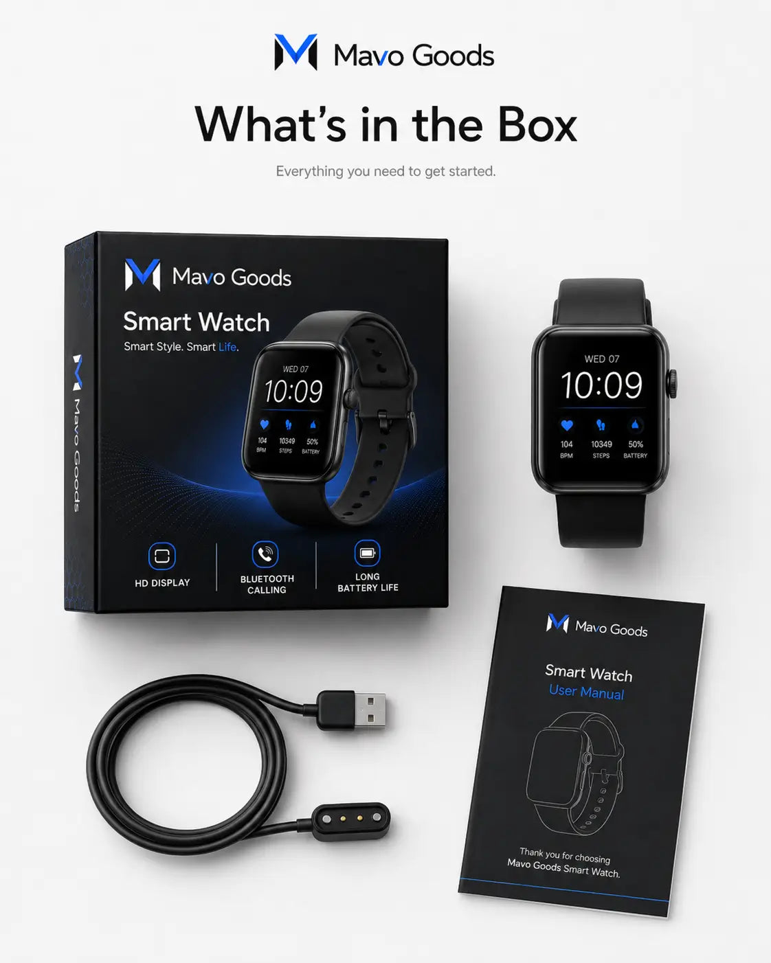 Mavo Smart Watch with Water Resistant Technology