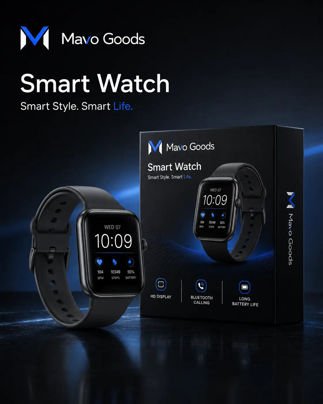 Mavo Smart Watch with Water Resistant Technology