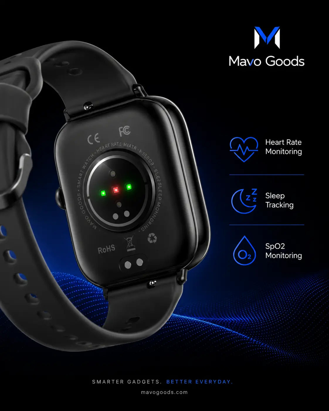 Mavo Smart Watch with Water Resistant Technology