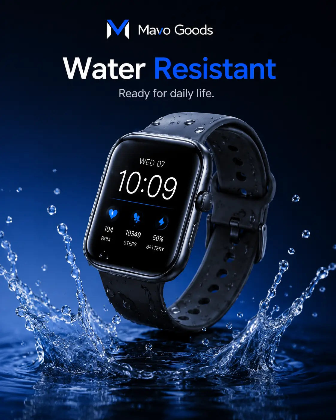 Mavo Smart Watch with Water Resistant Technology