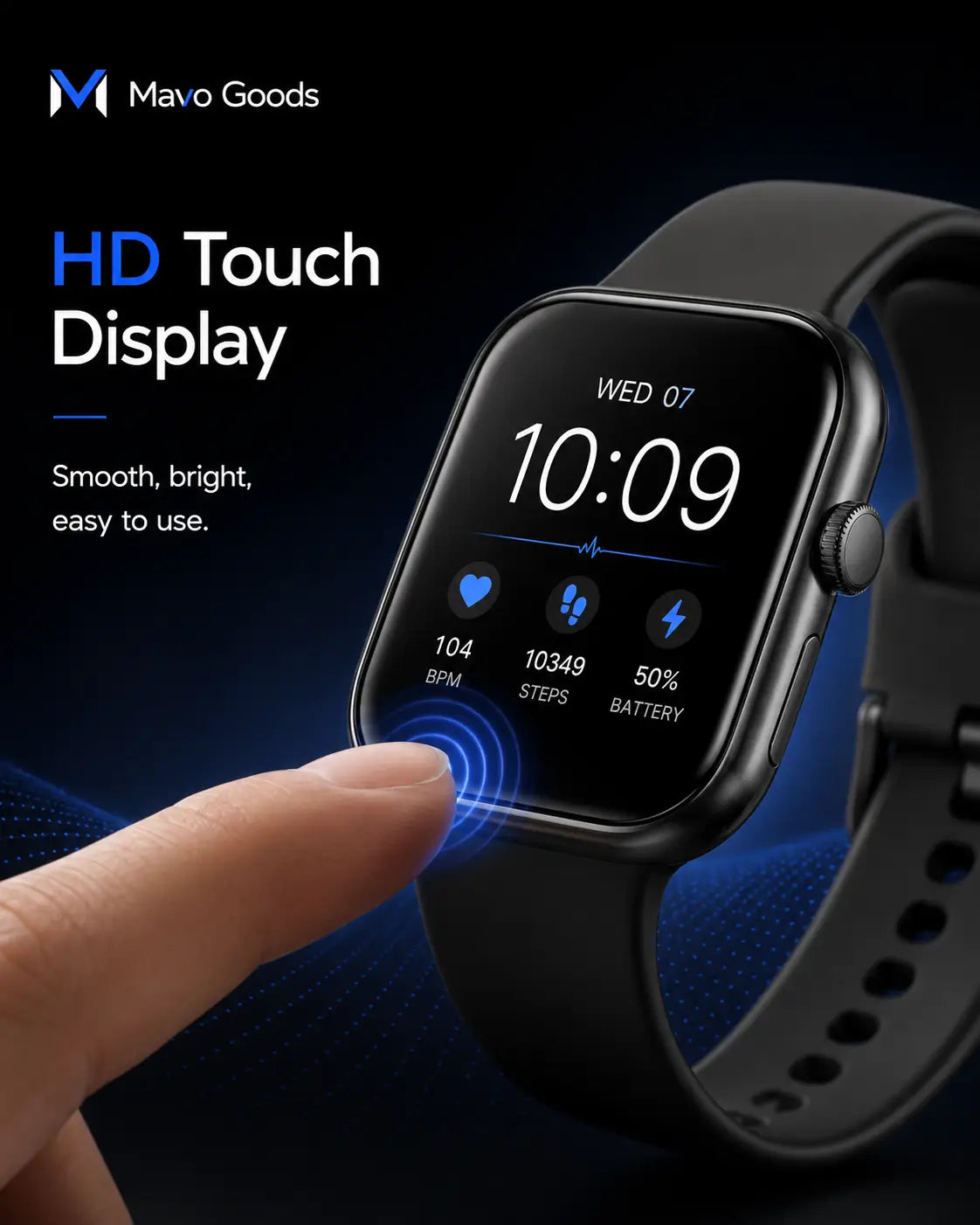 Mavo Smart Watch with Water Resistant Technology